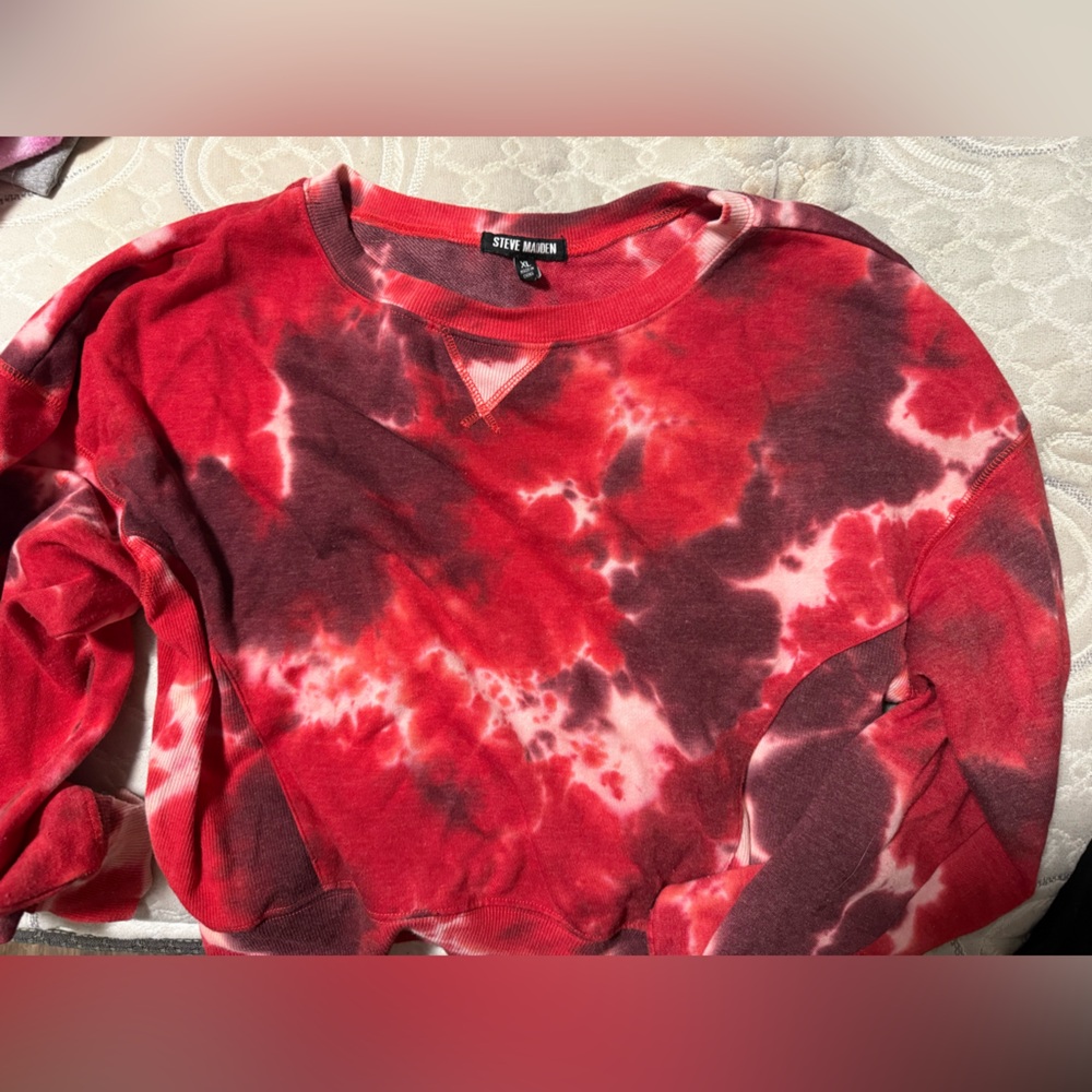 Steve Madden Tie Dye Cropped Sweater